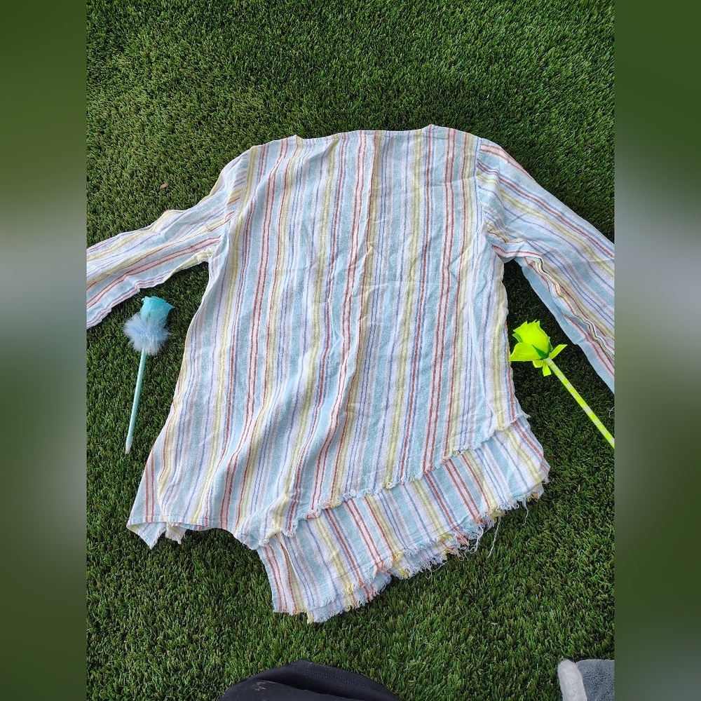 Ali Miles Pastel Striped Top - Picture 2 of 4